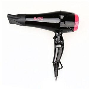 JINRI 1875W Ceramic Ionic Professional Salon Blow Dryer with 2 Speed 3 Heat, Black