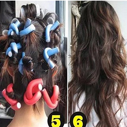 Hairstyle Foam Curler Tool Spiral Curler Rollers Twist Curls Flex Rods