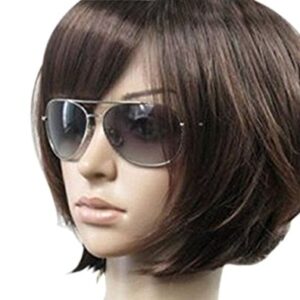 Kalyss Women's Short Imported Heat Resistant Yaki Synthetic Hair Wig