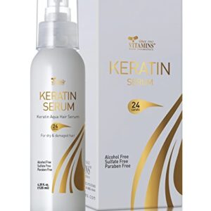 Keratin Infused Protein Hair Serum - Premium Luxury Herbal Oils Complex -for All Hair Types 4.25 oz