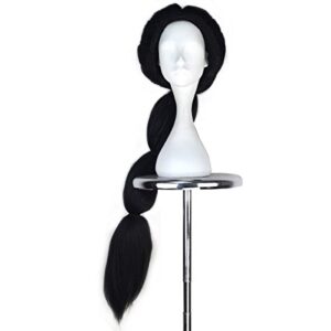 Princess Wig for Adult Long Straight Black Fluffy Halloween Cosplay Costume Wig