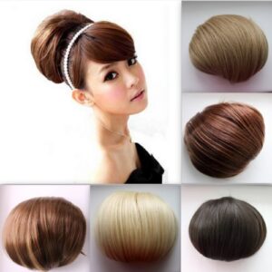 PRETTYSHOP BUN Up Do Hair Piece Hair Ribbon Ponytail Extensions Draw String Scrunchy Wavy Messy